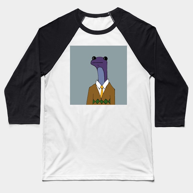 Office Newt Baseball T-Shirt by PruneyToons